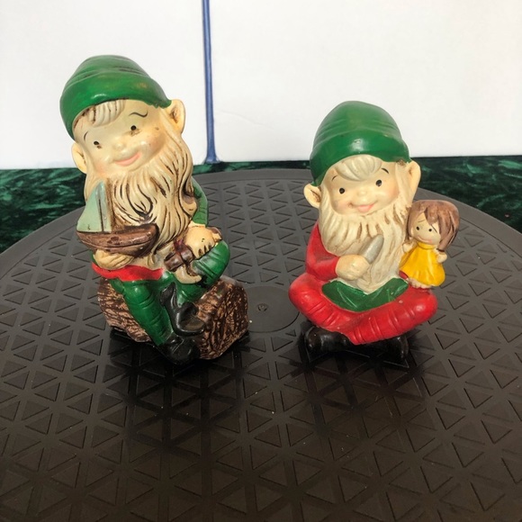 Vintage Homco Toy Making Elves Gnomes Christmas Set of 2 - Picture 2 of 15